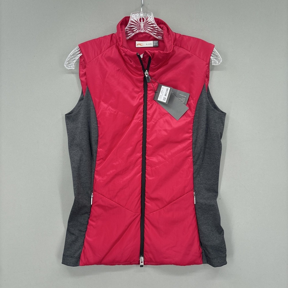 KJUS Vest Womens Medium 38 Pink Gray Radiation Puffer Insulated Ski Jacket‎ NWT
